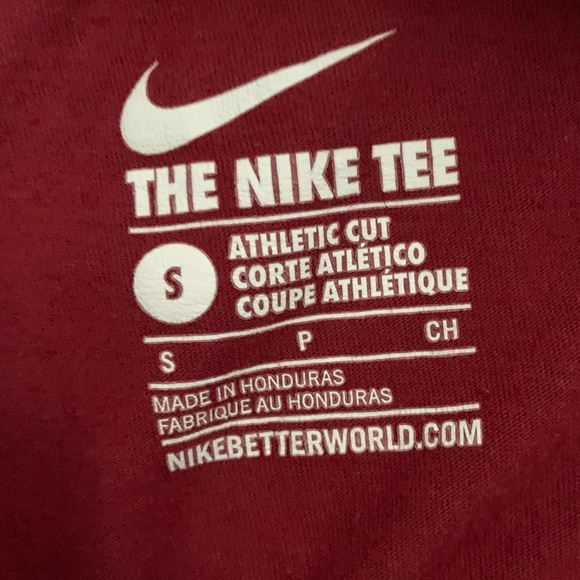 Nike Unisex Burgundy T-shirt - SM - Picture 5 of 6